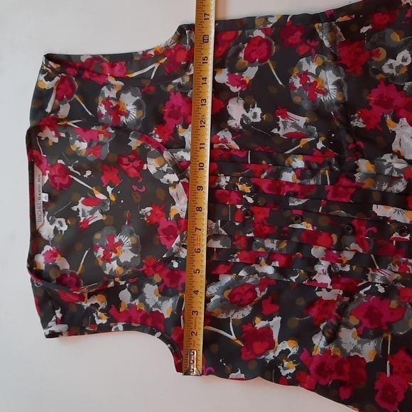 Rachel Rachel Roy Floral Trapeze Dress Olive Green Pink Sleeveless Flowy small - Picture 10 of 11